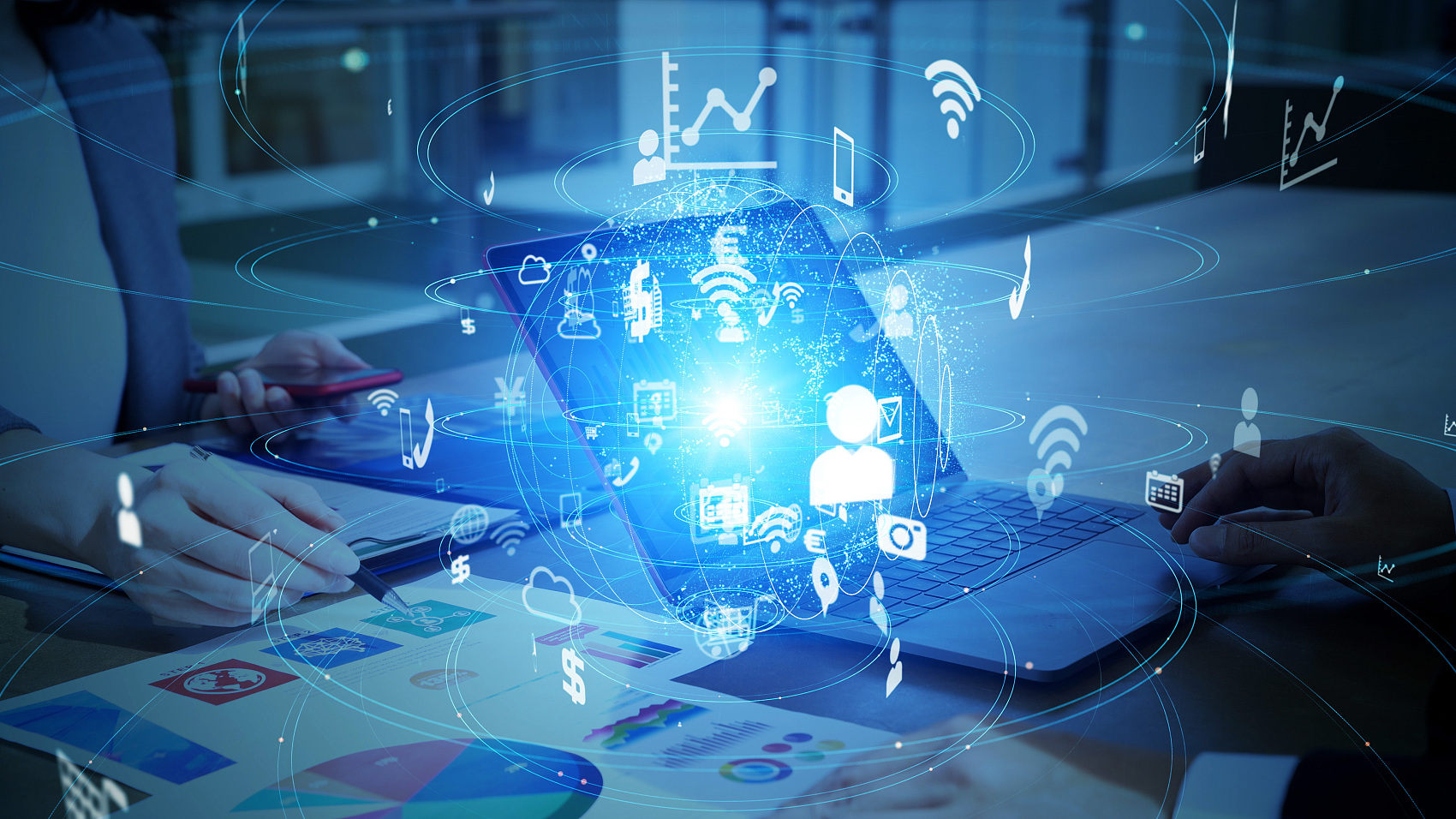 技术,概念,商务,金融技术,专业人员,云计算,现代,商务策略,办公室,使用手提电脑